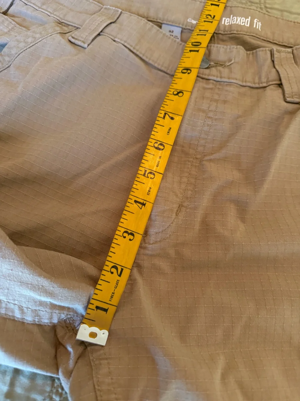 *Sold* Carhartt Relaxed Fit Ripstop Cargo Shorts Tan Hiking Utility Size 32
